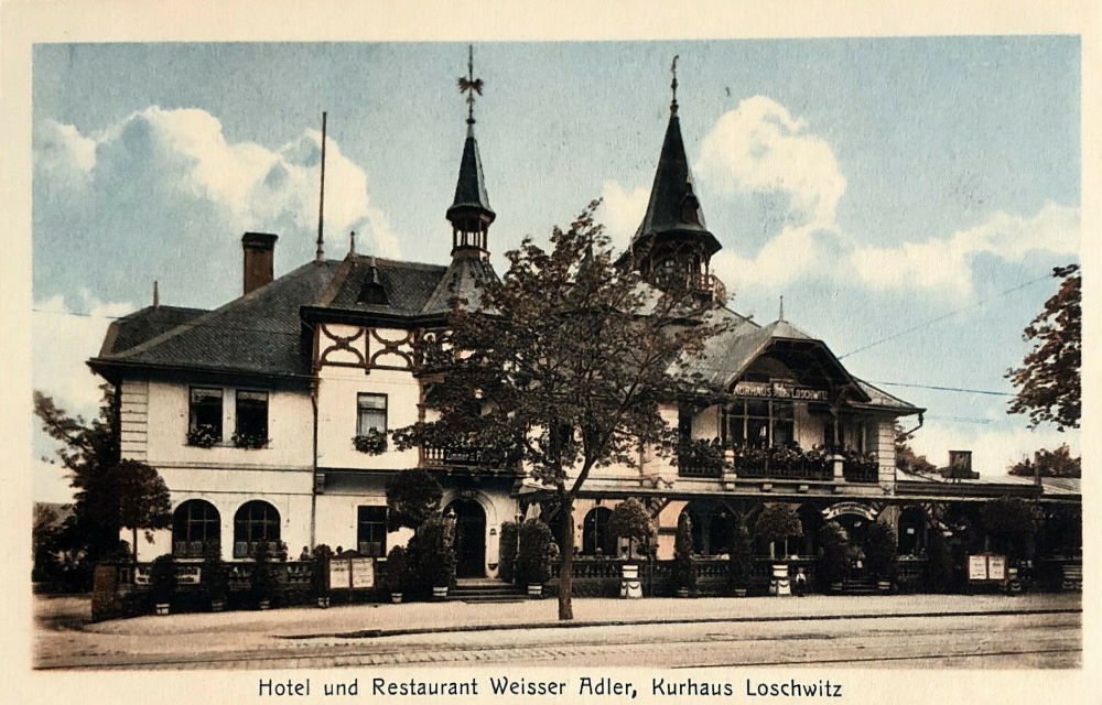 Bautzner Landstra&szlig;e 62 (Bautzner Stra&szlig;e 72) / Am Wei&szlig;en Adler (Adlerstra&szlig;e)  Dresden