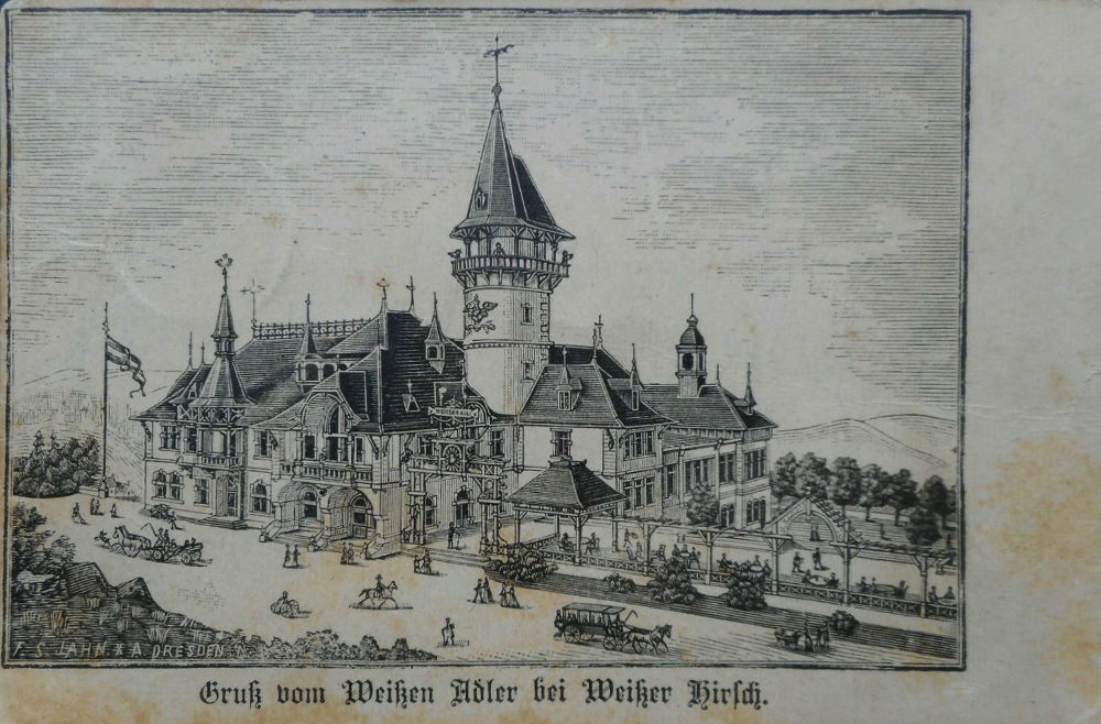 Bautzner Landstra&szlig;e 62 (Bautzner Stra&szlig;e 72) / Am Wei&szlig;en Adler (Adlerstra&szlig;e)  Dresden