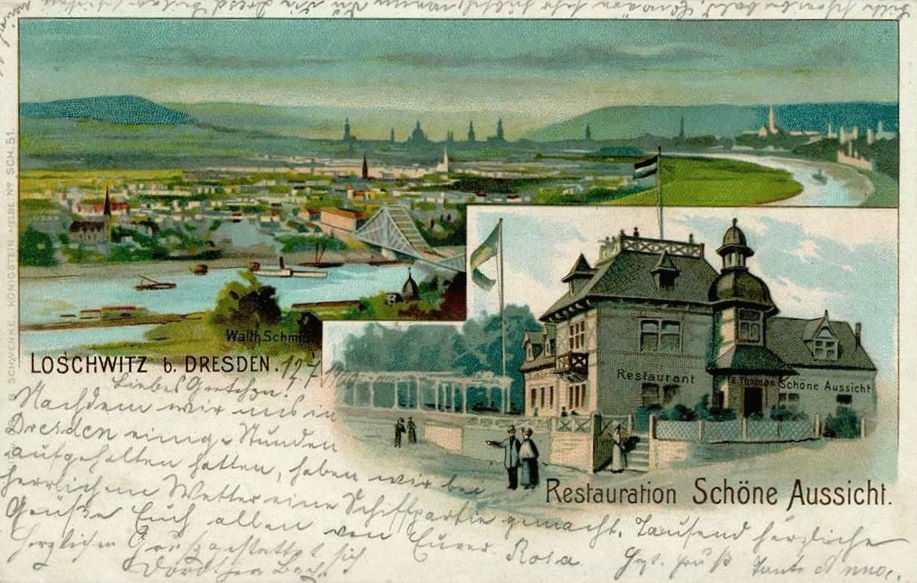 Kr&uuml;gerstra&szlig;e 1 (-1926 Friedrich-August-Stra&szlig;e 1) / Oeserstra&szlig;e (Bergstra&szlig;e)  Dresden