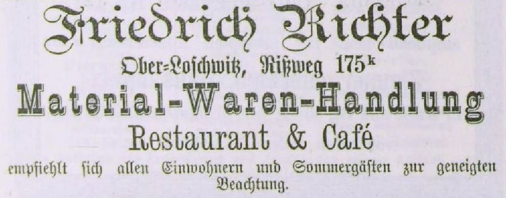 Ri&szlig;weg 58 (1890 Rissweg 175k) / Hirschleite  Dresden
