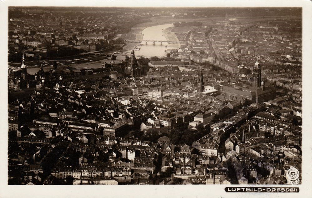 Luftbild - Altstadt gesamt  Dresden