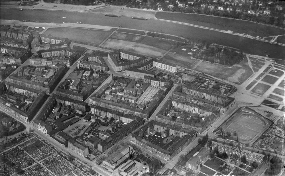 Luftbild - Johannstadt  Dresden