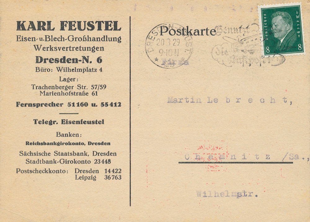 Palaisplatz 4 (Kaiser Wilhelm Platz 4) / Heinrichstra&szlig;e  Dresden