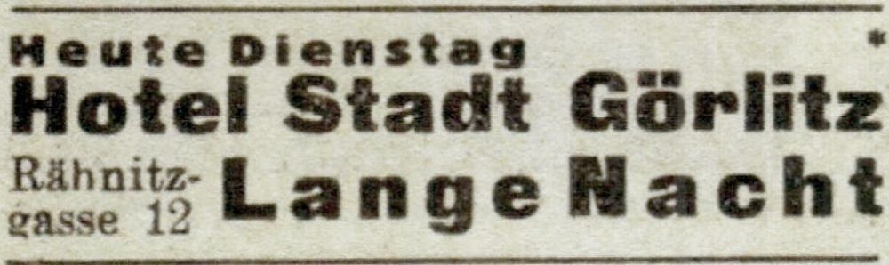 R&auml;hnitzgasse 12 (-1877 Rh&auml;nitzgasse 21, 1877-92 R&auml;hnitzgasse) / Heinrichstra&szlig;e  Dresden