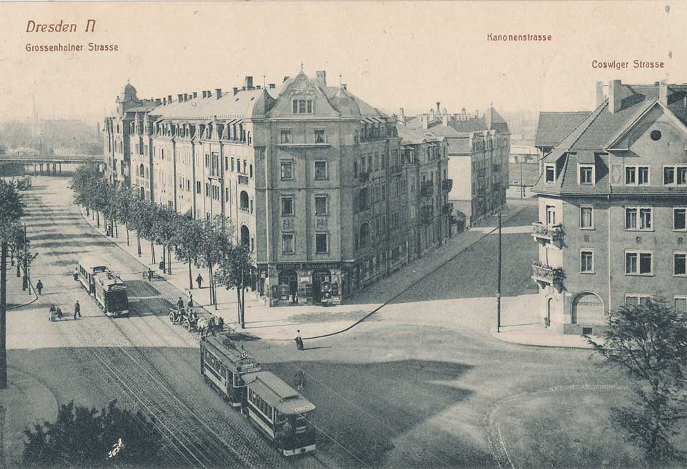 Großenhainer Straße 75 / Weinböhlaer Straße (-1946 Kanonenstraße) Dresden Großenhainer Straße 75 / Weinböhlaer Straße (-1946 Kanonenstraße) Dresden