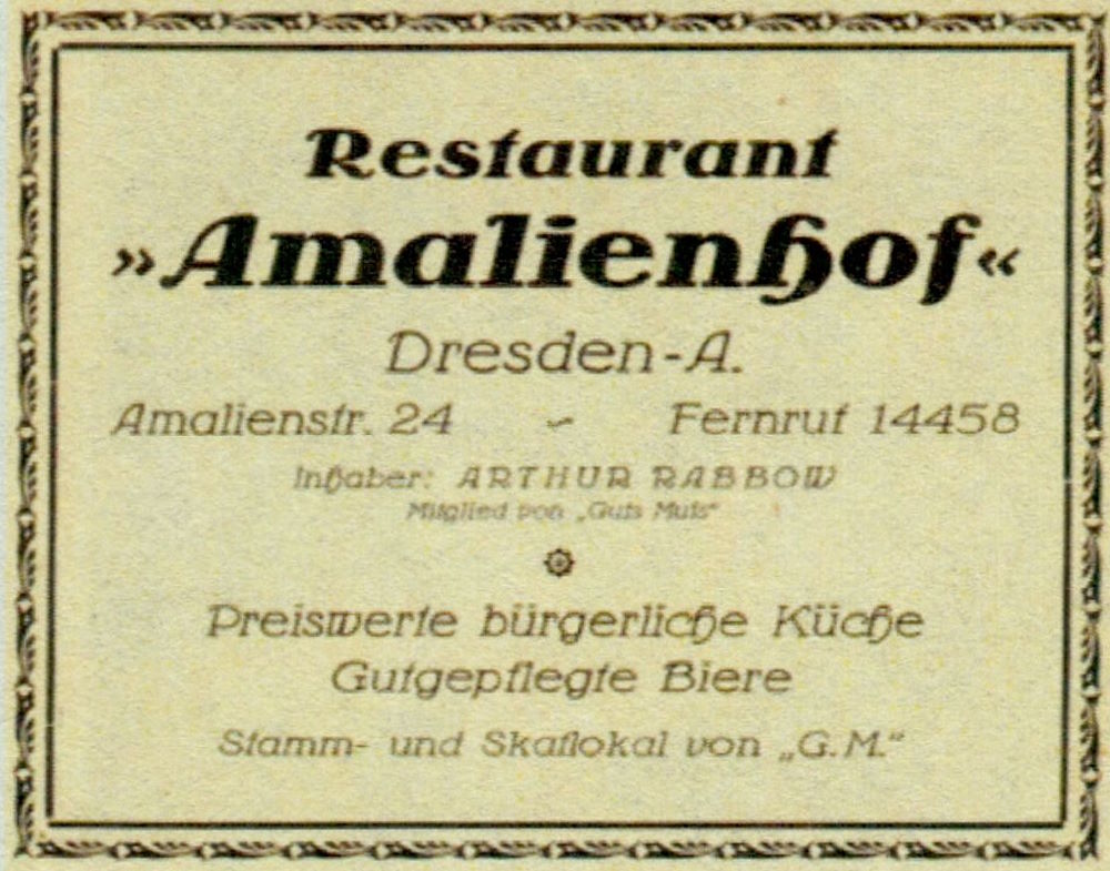 Amalienstraße 24 (Amalienstraße 16) Dresden Amalienstraße 24 (Amalienstraße 16) Dresden