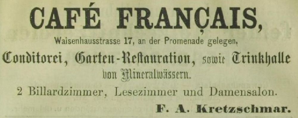 Waisenhausstraße 35 (-1892 Waisenhausstraße 17) Dresden Waisenhausstraße 35 (-1892 Waisenhausstraße 17) Dresden