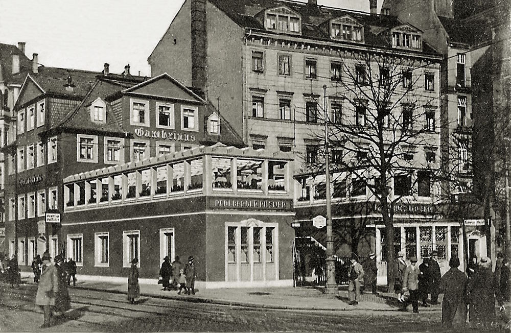 Große Zwingerstraße 7 (-1909 Zwingerstraße 4) / Schweriner Straße (Wettiner Straße) / Postplatz Dresden Große Zwingerstraße 7 (-1909 Zwingerstraße 4) / Schweriner Straße (Wettiner Straße) / Postplatz Dresden