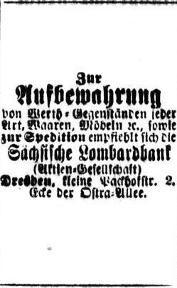Kleine Packhofstra&szlig;e 3 (1880 Kleine Packhofstra&szlig;e 2)  Dresden